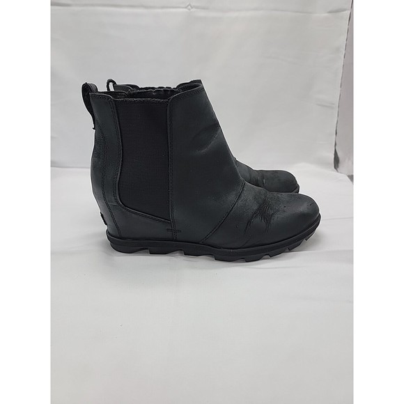 Sorel Joan of Arctic Wedge II Women 11 Chelsea Leather Boot Waterproof Bootie - Picture 1 of 13